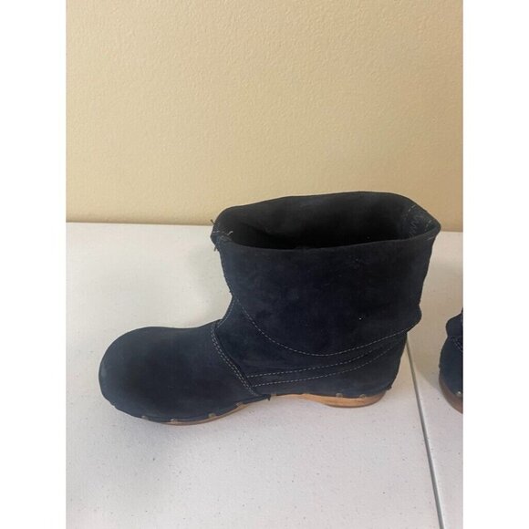 Women’s 39 US 8 Sanita Marcia Low Flex Wood Boot Navy Blue Suede - Picture 5 of 14